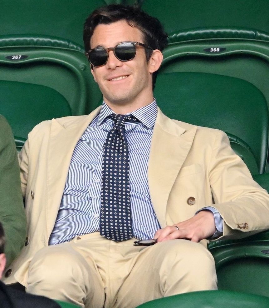 soaphiebaek's tweet photo. i just love how luke thompson goes to wimbledon and sits there looking sexy and slutty af https://t.co/oczYU8O3Ry