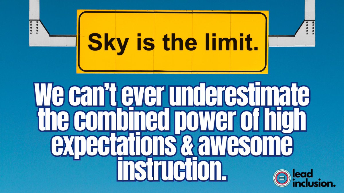 leeannjung's tweet photo. 🔑 How well #students with #IEPs succeed depends largely on the expectations teachers hold for them. Never underestimate the combined power of high expectations and awesome instruction. #LeadInclusion #EdLeaders #Teachers #UDL #SBLchat #TG2Chat #TeacherTwitter https://t.co/x2Bdsd0ccs