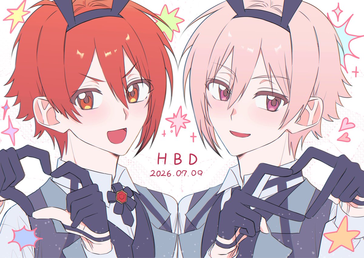 naeng_chaa's tweet photo. #七瀬陸生誕祭2026 
#九条天生誕祭2026

대대대지각… 쌍둥아 생일축하한다❤️🩷❤️🩷 https://t.co/MMaQqhDjJQ
