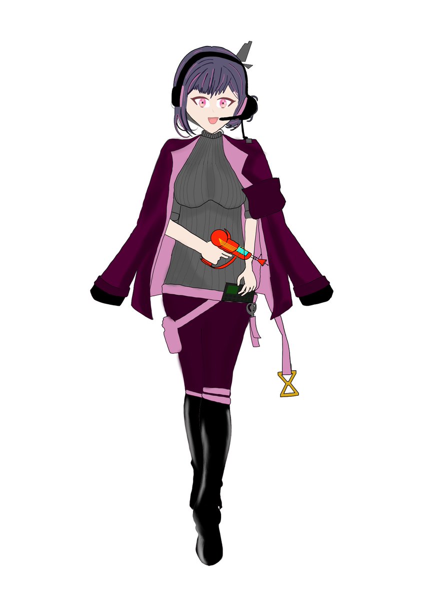 Nazraul175's tweet photo. Hime’s new outfit is an officer outfit. The Alias event in PhaseCon was a bio-research facility that accidentally made zombies. Hime’s goated so of course she has the ray gun.  #4LiAS #phaseALiAS https://t.co/CJXBeaMCra