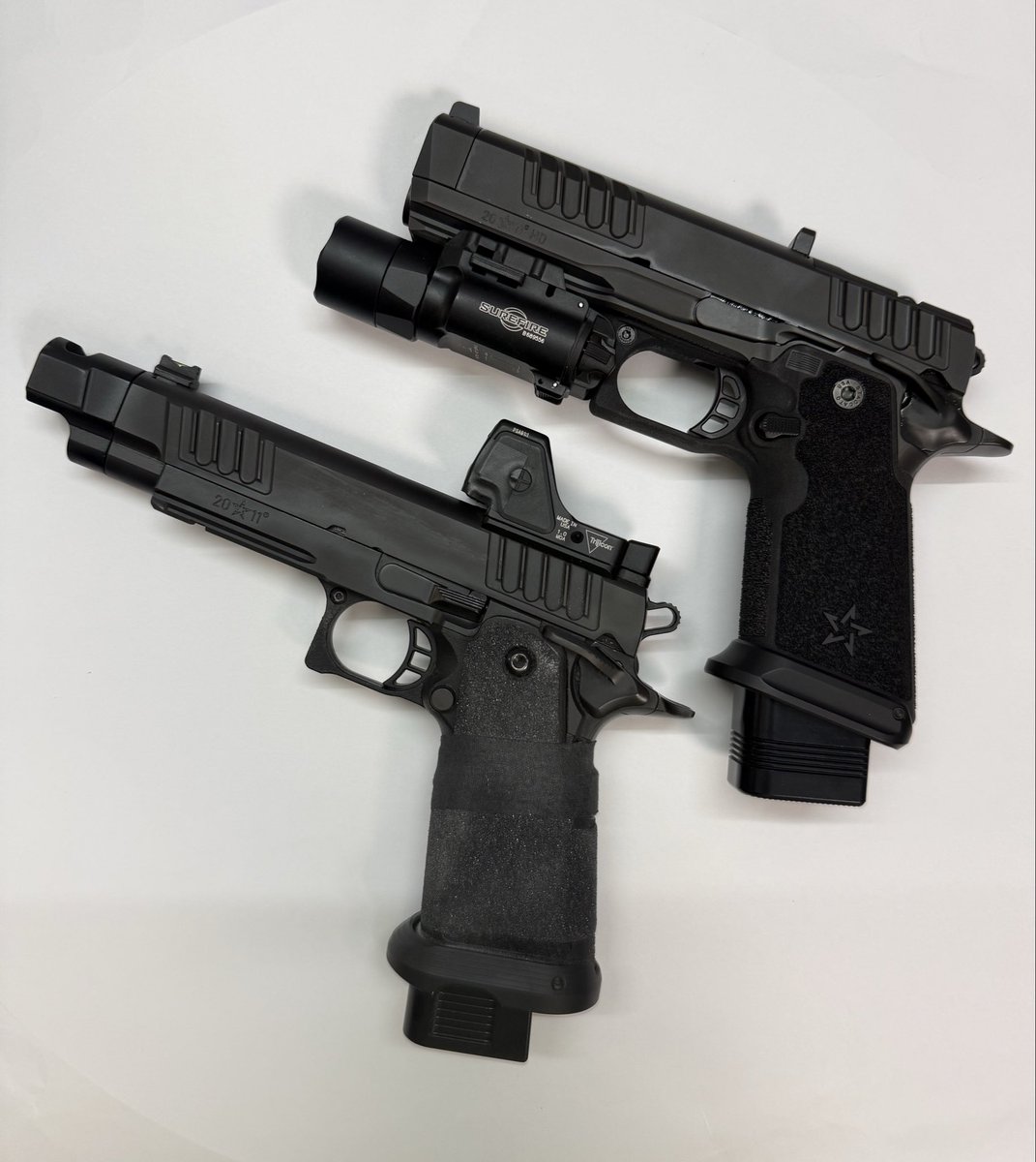 lizardstactical's tweet photo. When your range day needs more drip than usual. #staccato #trijicon #2A https://t.co/G7Msp6Xm8z