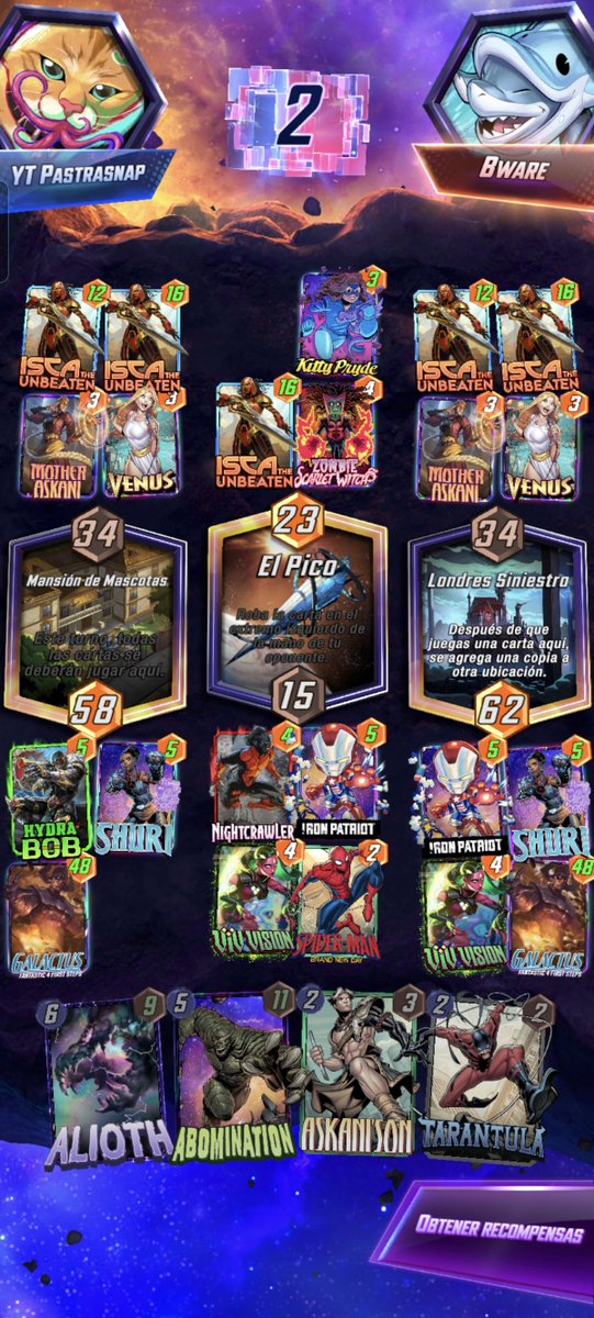 PastraSnap's tweet photo. ¡INFINITO conseguido! 😈 Llegué a Infinite con este mazo de Tarantula Control y el rendimiento fue espectacular. Si buscas un deck sólido para subir cubos, dale una oportunidad.

Me avisan si llegan a infinito 😉 

#MarvelSnap #Infinite #Tarantula #MarvelSnapDeck #MarvelSnapMeta https://t.co/DGGWPz0cLS
