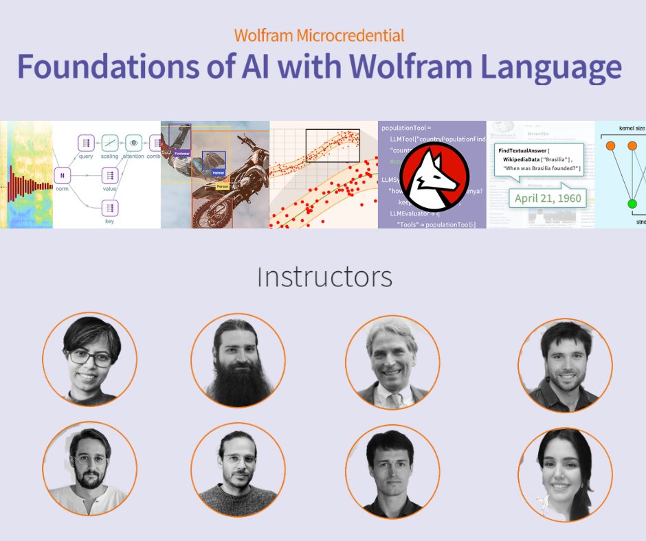 WolframResearch's tweet photo. Built for programmers who want certified practical AI skills.
Wolfram U's Foundations of AI microcredential takes you from neural network basics to building real applications with LLM integration tools.
Work at your own pace and get a certification.
https://t.co/eyc4WLsiyJ https://t.co/BHPI9sbYuy