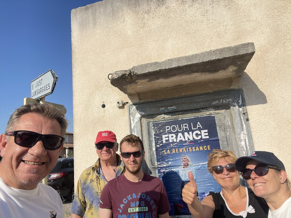 plane_julia's tweet photo. 🇫🇷 Pour la France ! La Renaissance ! 🇫🇷
Sur le Lunellois, nos militants sont mobilisés sur le terrain pour porter la voix de Marine Le Pen et défendre nos idées !
C’est ensemble, avec détermination et conviction, que nous ferons gagner la France!
 https://t.co/oQRXJKG92D https://t.co/0tPZ2DdNdN