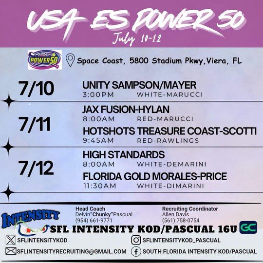 brianaesco2027's tweet photo. Prepping for the Viera weekend!
@SFLIntensityKOD @dbatraining_ @SoftbalAmerica @SoftballDown @SBRRetweets @Softball_Home @gatorjack72 @LineDsoftball @IHartFastpitch @PrepSoftball @TopPreps https://t.co/tuCd8GmxoG