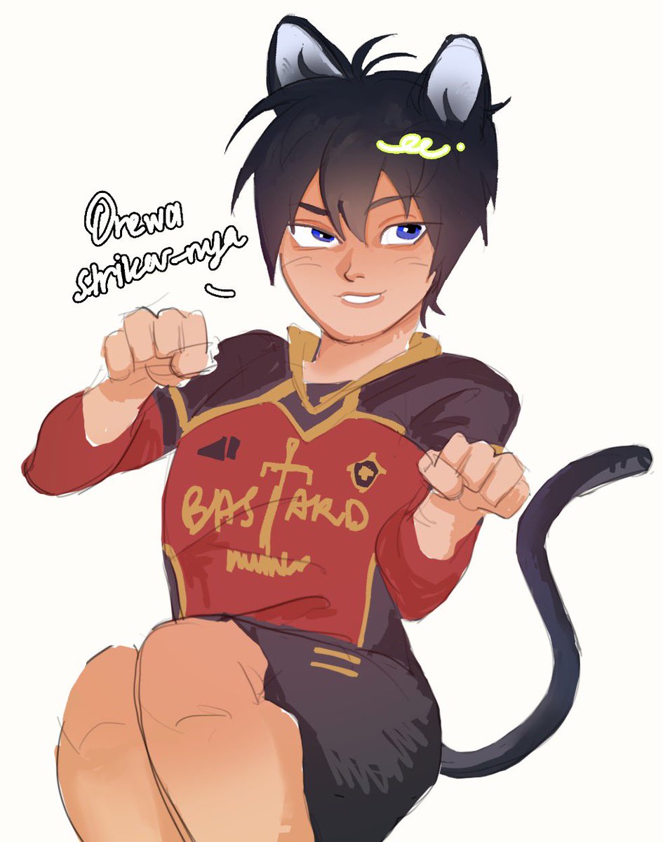 M8583165's tweet photo. catboy isagi i drew on live :3 https://t.co/66aFDCK722