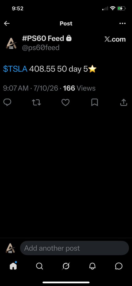 AccessATrader's tweet photo. $tsla #ps60 https://t.co/Vf4MyrVX5e