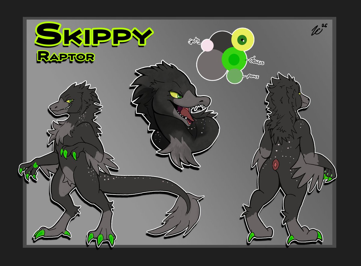 ZephyrCentaurii's tweet photo. New ref sheet I just finished!

#furry #furryart #furryfandom #furryartist #raptor #raptorsona #fursona #dinosona https://t.co/K8o2gM0q08