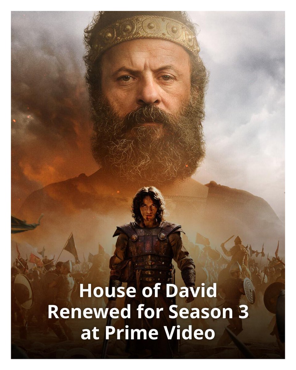 TVLine's tweet photo. Prime Video's biblical epic House of David has been renewed for third season. https://t.co/hPC62EQwwR