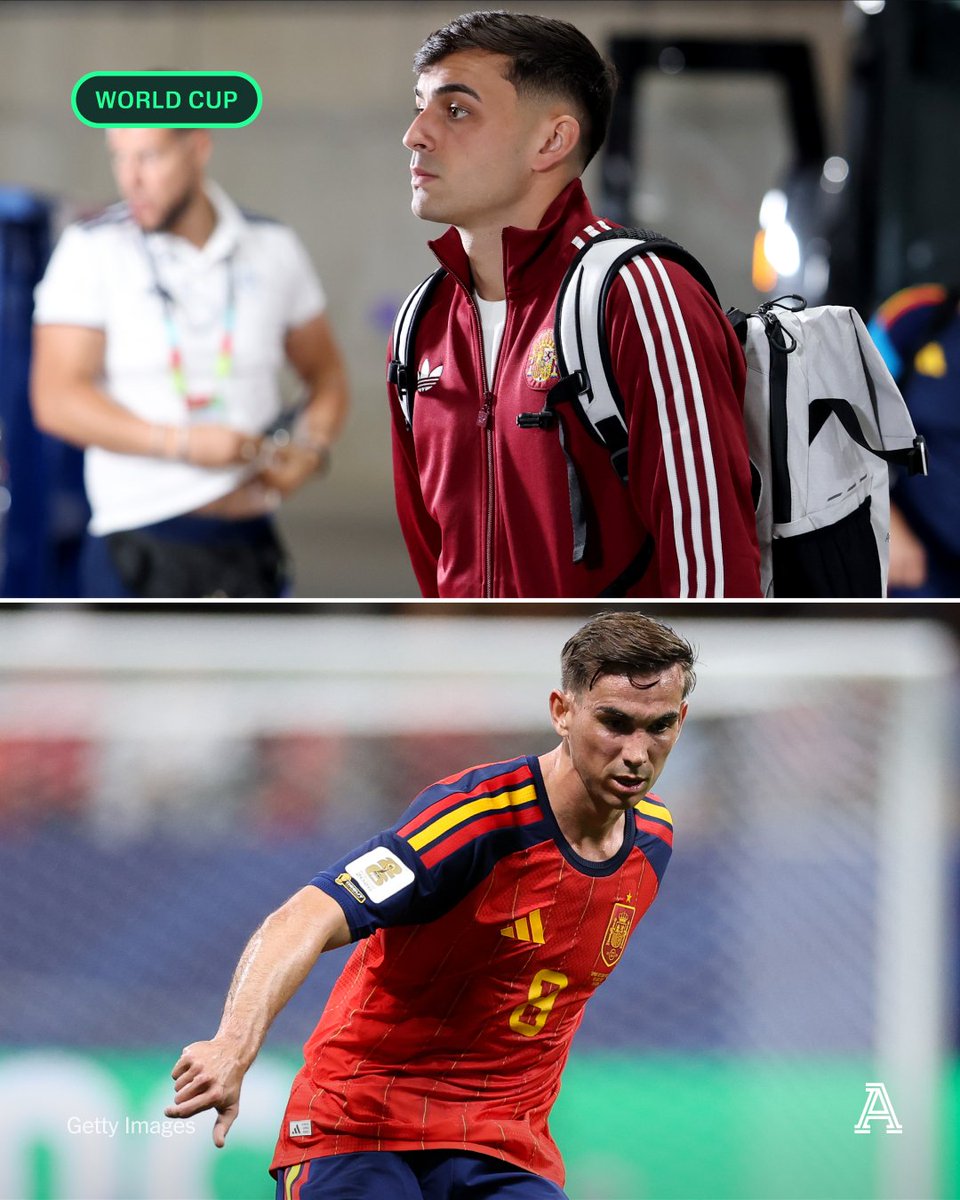 TheAthleticFC's tweet photo. Barcelona's Pedri is on the substitutes' bench for Spain's World Cup quarter-final against Belgium:

"Big call by Luis de la Fuente to leave Pedri out and start Fabian tonight.

"It's true that Pedri has not been at his best so far in this tournament, and Fabian did well off bench against Portugal." -  @dermotmcorrigan

Spain vs Belgium live blog: https://t.co/dvqwflVa58