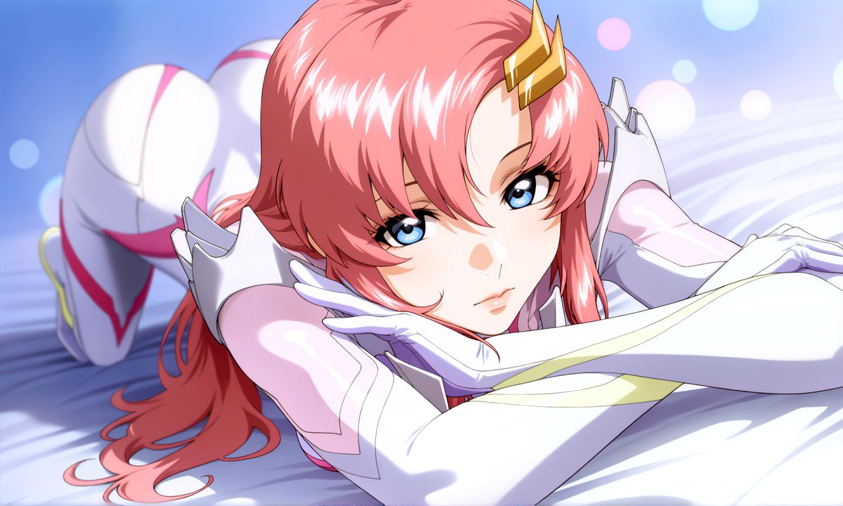 Girin_AI_illust's tweet photo. ラクスのパイスーを着たラクス様
1枚目と3枚目はノーマルで、2枚目はやや光沢をつけたイラストになります
使用したモデルはAnima
先日からプロンプトを微調整して、よりアニメ塗りのイラストになるようにしました
お気に召していただけますでしょうか、どうでしょうか？ https://t.co/AMoKW6JhsJ