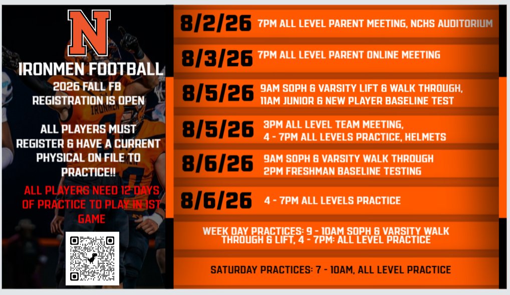 NCHS Ironmen Football tweet media