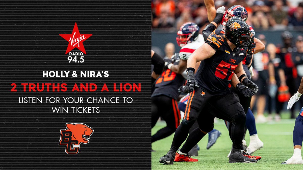 VirginRadioVan's tweet photo. 🦁 CONTEST ALERT! 🏈

Are you ready to paint the town orange &amp; black as the @BCLions return to @bcplace on Saturday?! 👀

Play @HollyConway &amp; @NiraArora's 2 Truths &amp; A Lion weekdays at 8am for your chance to win a 4-pack of tickets to the game: https://t.co/NxveVDDz1Z https://t.co/j2c2F6cCFK