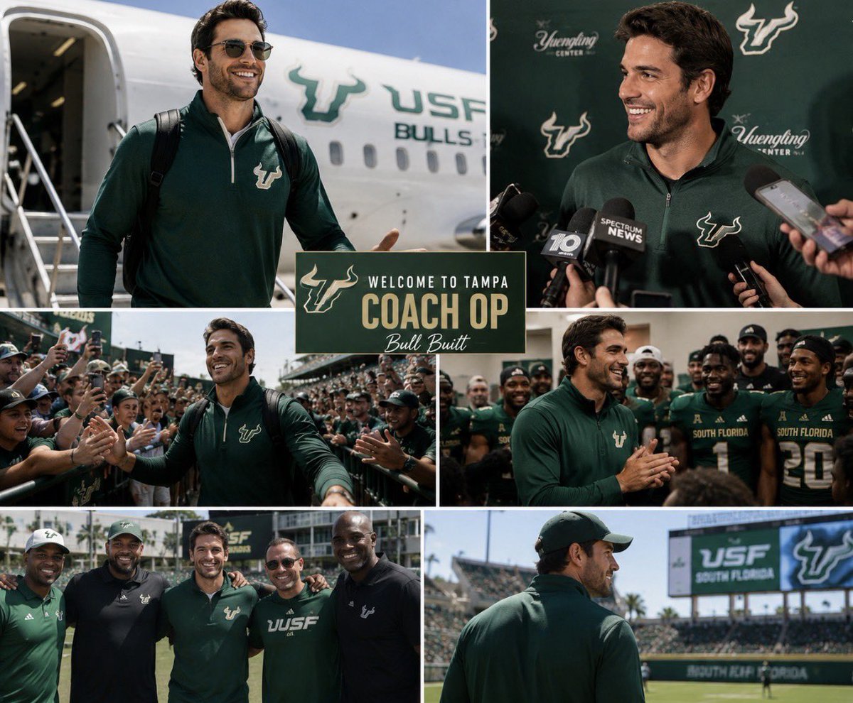 CoachPrescottOP's tweet photo. THE STANDARD HAS ARRIVED IN TAMPA

So grateful for all who have been apart of my journey. Ready to get to work and create the Dynasty here in Tampa.🟢🟡

#BullBuilt #GoBulls #SouthFloridaFootball #TheStandard #BuiltDifferent #BullsUp #TampaBay #HornsUp https://t.co/AGAEQPg9aC