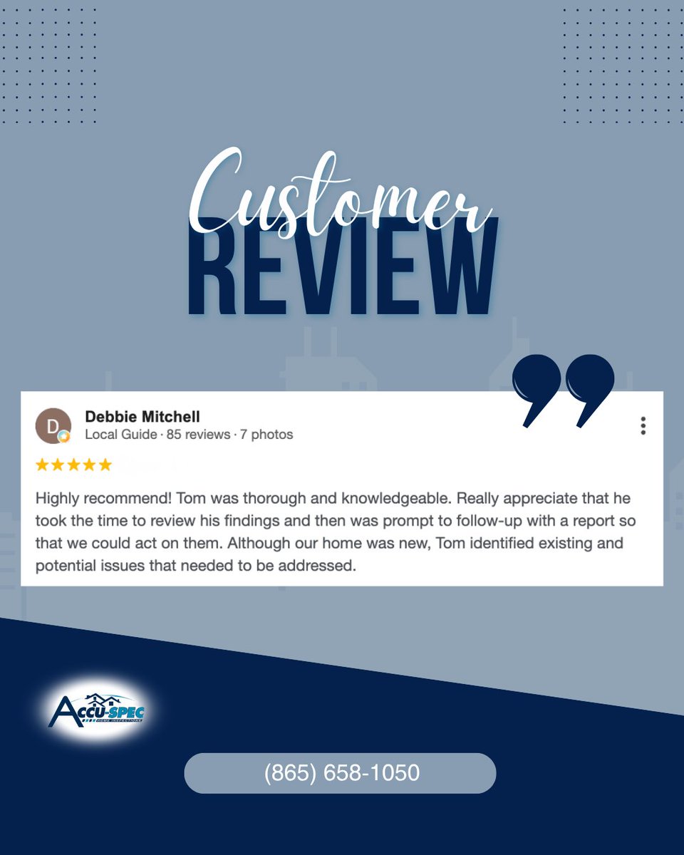 AccuSpecInspect's tweet photo. 🏡 Even new homes can have hidden issues. See why East Tennessee buyers trust Accu-Spec for thorough inspections and fast, detailed reports:https://t.co/ePwS3z1xHN for more home inspection tips! #HomeInspection #HomeBuying #EastTennessee #RealEstat https://t.co/KlEmgAadLu