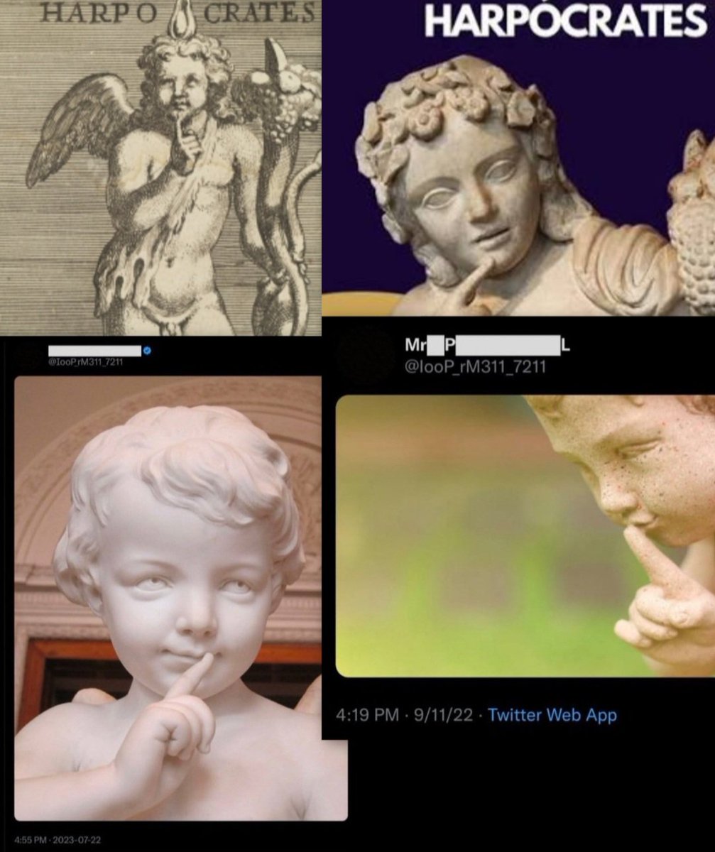 WhiteRiderXRP's tweet photo. From today until the end of July, it could be XRP moon

Mr Pool points to the god of silence Harpocrates🤫

Today is the day of silence by M.BABA, but July has days of celebration and worship of the god of silence Harpocrates.

The birth of Horus/Harpocrates (End of July) In the original Egyptian calendar there were Epagonian days (five days added at the end of the year to complete the 365 days). The date: It was usually equivalent to the days before the start of the Egyptian New Year, around 15-19 July.

The celebration: The second day of the pagan day was dedicated exclusively to celebrating the birth of Horus. Like a child's Horus (Harpocrates), the arrival of light and the birth of the rising sun were commemorated, with large offerings being made in the mammisi (birth chapels) of temples. It was born in August if we were guided by the fixed Egyptian calendar (Alexandrine reform of 25 BC). In this system, Horus' birth was forever recorded on August 3. It was born in July if we were guided by the astronomical origin of the Old Kingdom. In the early days of civilization, the epagomens of birth occurred in mid-July (14-18 July), coinciding with the position of the star Sirius at that time.

2. The Flood and the New Year (Wep Renpet) The date: It began immediately after the days it spread less, traditionally on 19 July, extending for 14 days. The celebration: It marked the beginning of Akhet Station (the flooding of the Nile). Harpocrates, being a god associated with the renewal, fertility and budding of the first vegetation, shared the prominence with Isis. The river's flood was celebrated, which brought agricultural abundance, linking the child god to the cornucopia (horn of abundance) that he would later carry on Greek statues.

The Festival of the Lights of Isis and Harpocrates (Mid-July) The date: Adapted in the Greco-Roman world, was celebrated around 13 July. The celebration: A culturally continuous festival where entire cities in Egypt, Greece and Rome lit oil lamps that burned all night. He symbolized the light of Isis by secretly protecting and raising his young son Harpocrates from threats.