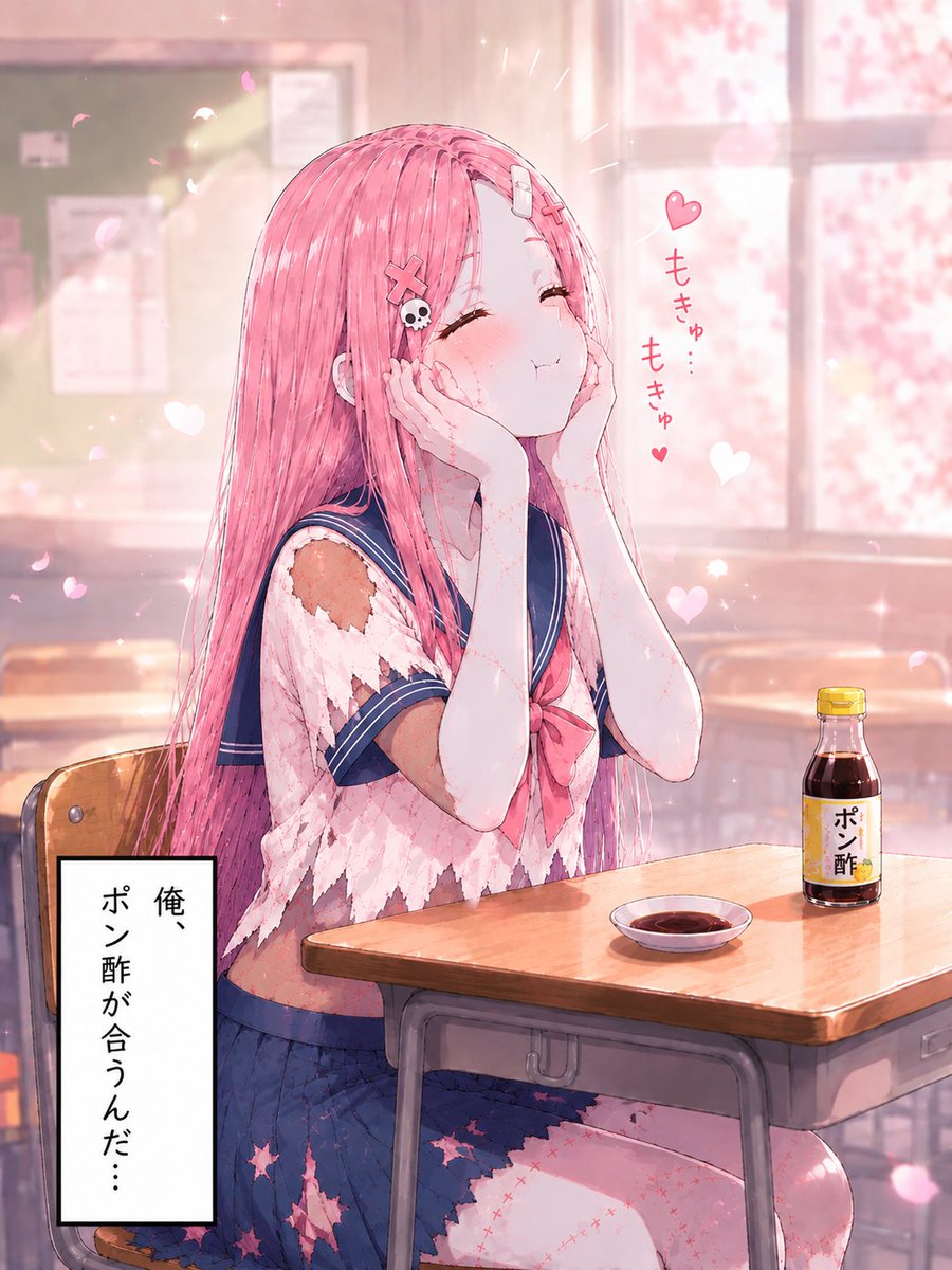 yurotier's tweet photo. #AIマンガ
#ゾンビ娘

人を食ったような顔 https://t.co/Uxre3p9zZA