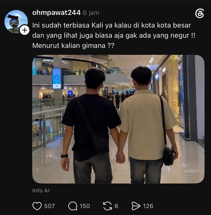 ihantfckmyself_'s tweet photo. segitunya pengen rame sampe pake AI buat foto begitu terua digirinv opini nya, gws deh homophobic https://t.co/b7PpdnKfpr