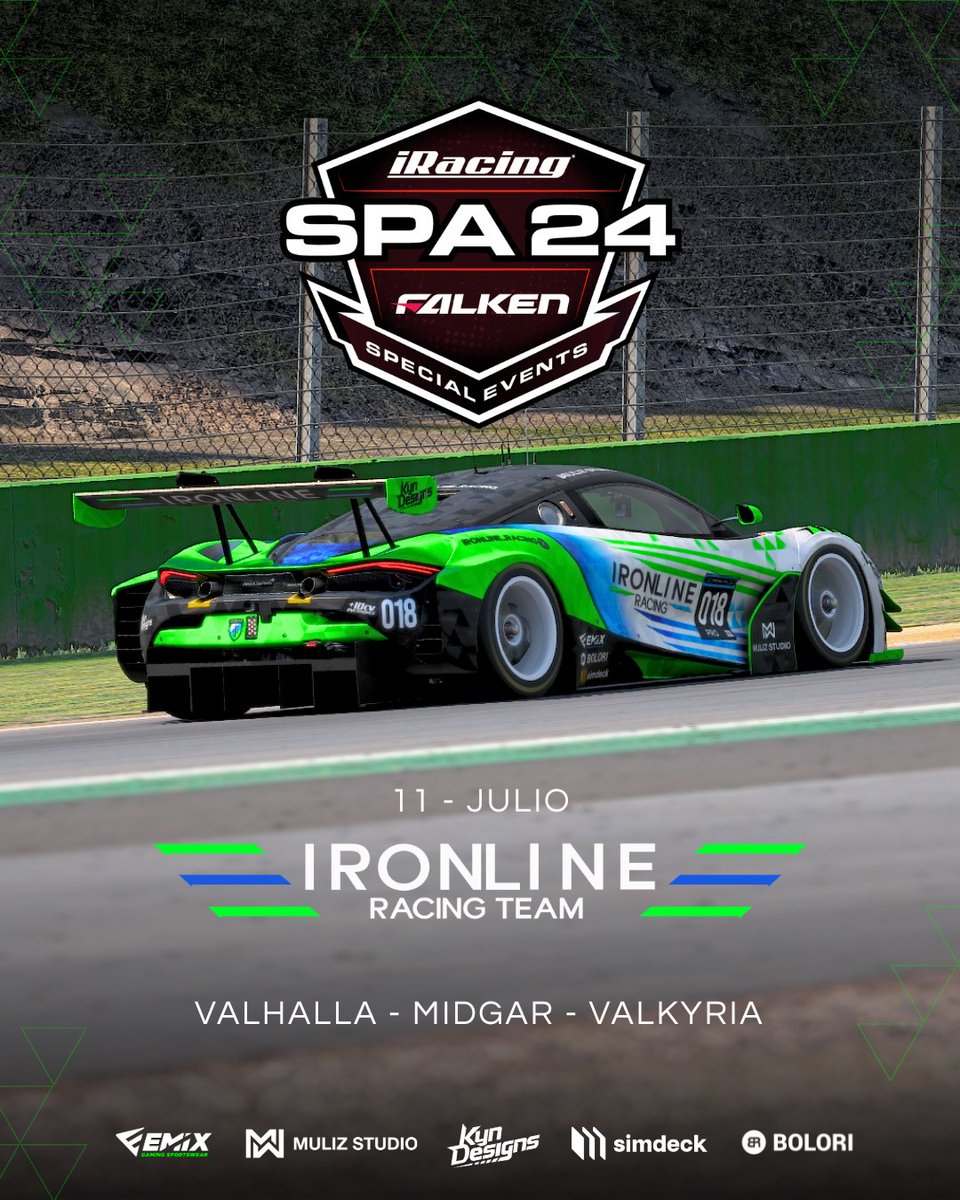IRONLINE_RACING's tweet photo. Nueva semana, nueva carrera! Esta vez toca ir a Belgica... casualmente ...
Bienvenidos a SPA24 horas! 🇧🇪🇧🇪🏁🏁
Mucha suerte a todos nuestros pilotos!!!
#Spa24 #iracing #ironline #simracing https://t.co/LH5gp4xvg9