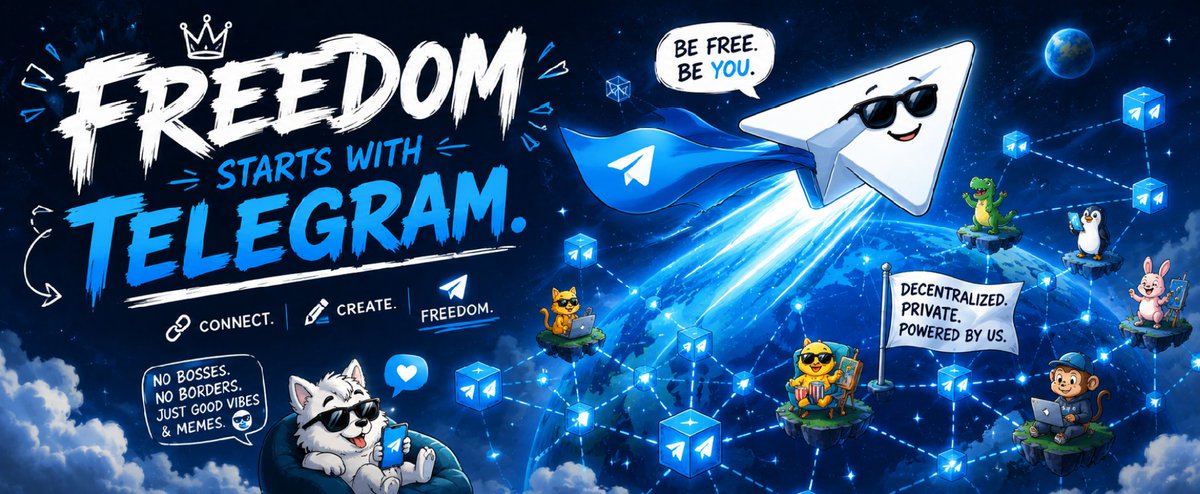 kingnass08's tweet photo. @telegram Freedom begins with @telegram . 💙
Connect. Create.. Live free... https://t.co/bk8L6CNZHN