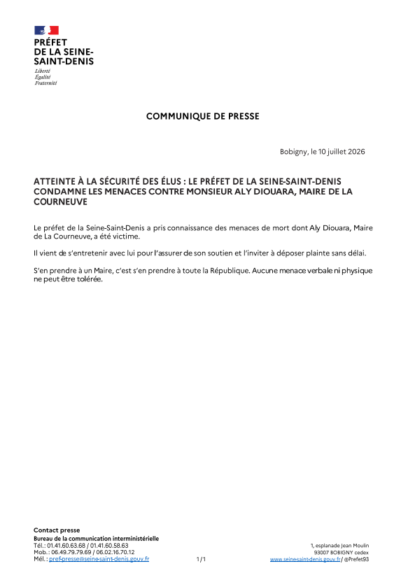 Préfet de la Seine-Saint-Denis tweet media