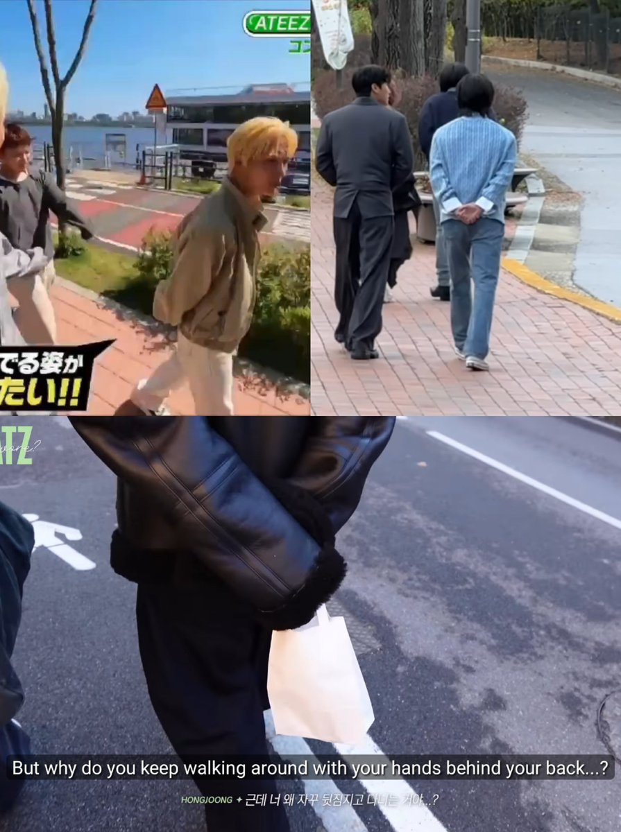 _skiee_'s tweet photo. hongjoong will never let seonghwa’s “grandpa walk” go https://t.co/Pfw5FUR4pz