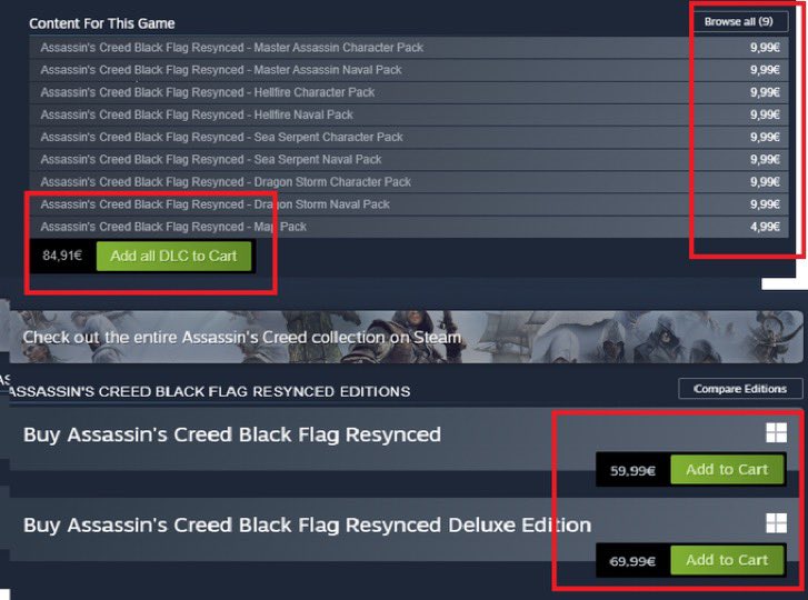 Metaload_ES's tweet photo. Ubisoft responde a la POLÉMICA por las microtransacciones de Assassin's Creed Black Flag Resynced tras el aluvión de reseñas negativas en Steam. La compañía defiende que la edición estándar es la experiencia completa y que los DLCs son totalmente opcionales.

"Gracias por que os importe tanto Black Flag Resynced. Queremos dejar claro un punto: la edición estándar es la experiencia FULL y COMPLETA. Todas las misiones, islas, historia y mundo están ahí, sin nada retenido. Los packs adicionales son extras opcionales, NUNCA un requisito para disfrutar o completar el juego", afirma Ubisoft.

El motivo del cabreo: hay 85 dólares en microtransacciones ADICIONALES pese al precio premium del juego. Los usuarios de la Deluxe Edition están especialmente indignados porque muchos de esos contenidos deberían haber venido incluidos. Las reseñas Steam pasaron de Mixed a Mostly Positive tras la respuesta.

¿Aceptáis la explicación de Ubisoft o creéis que se están pasando con las microtransacciones?