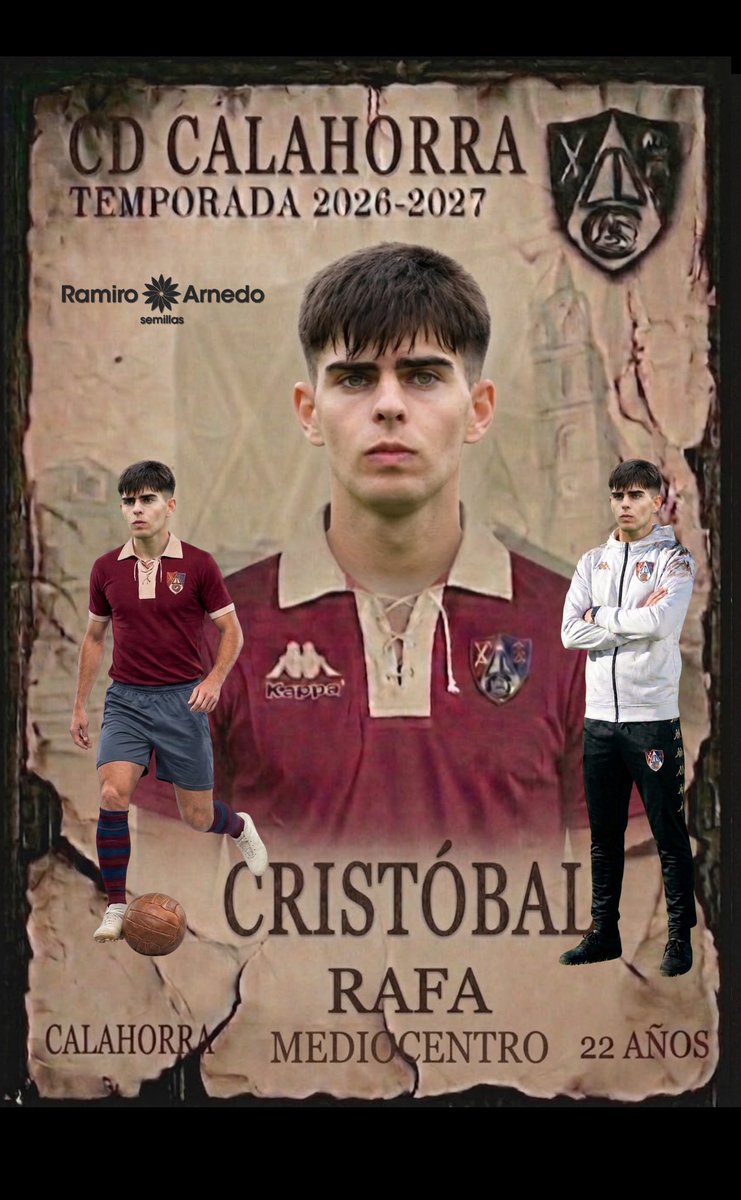 cdcalahorra's tweet photo. 🔴🔵 FICHAJE

¡Rafa Cristóbal vuelve a casa!

El jugador calagurritano llega desde la UD Logroñés B donde ha disputado las dos últimas campañas.

Rafa es un centrocampista con llegada habiendo sumado 11 goles en sus dos temporadas en Logroño.

¡Bienvenido a La Planilla! 💥 https://t.co/AahZZ1uwZf