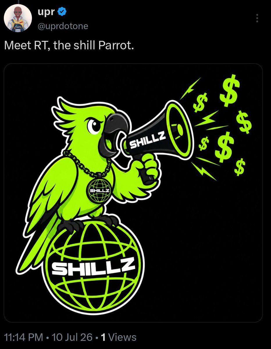 uprdotone's tweet photo. Hey @Shillz_Official, I've made you a Mascot and commented under your post.  Hope you like them. https://t.co/TfZnjKdWtJ