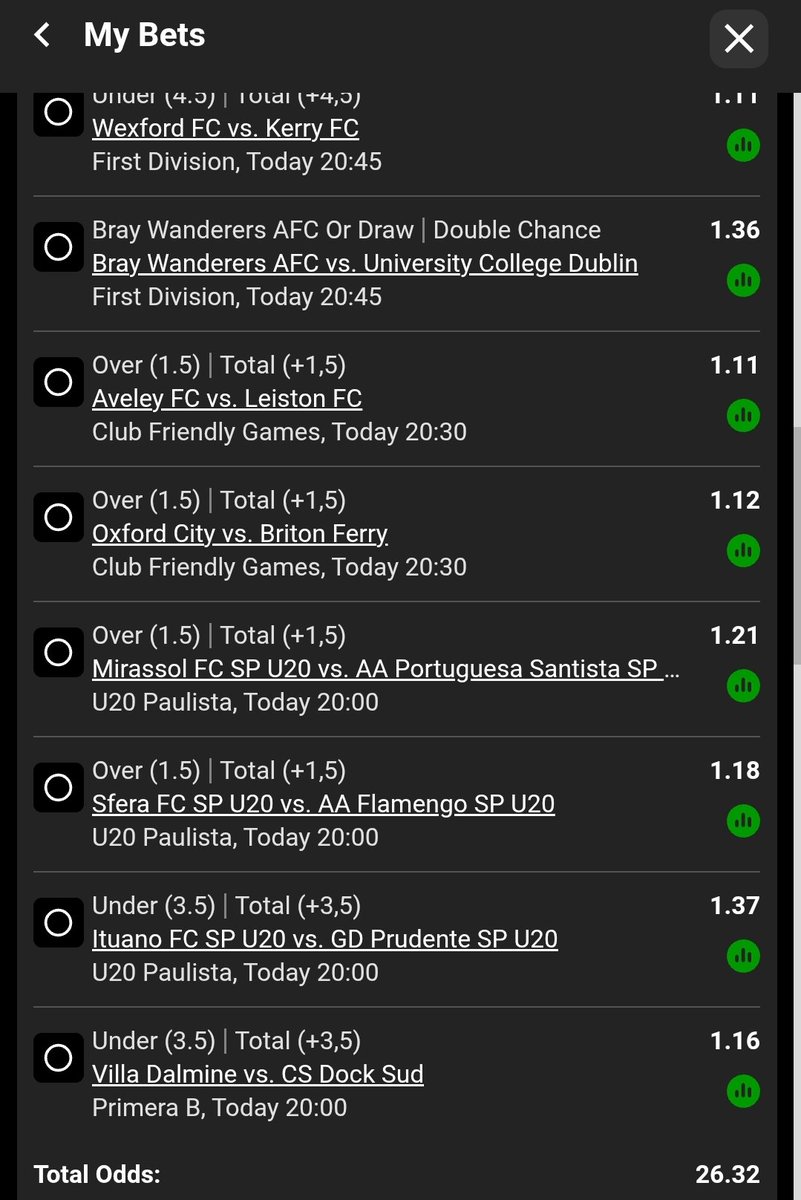 TheHelperBets's tweet photo. Booking Code: BW62217B80

Market: mixed

Games : 16

ODDS: 26.32

Kick off: 20:00

#Betway https://t.co/mmVGdfmGCn