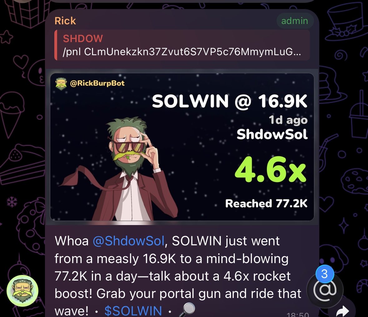 Shdow_Sol's tweet photo. 4.6x from $Solwin 
Ca; 

CLmUnekzkn37Zvut6S7VP5c76MmymLuG8cTUWpzHpump https://t.co/SdEJo5gdQY
