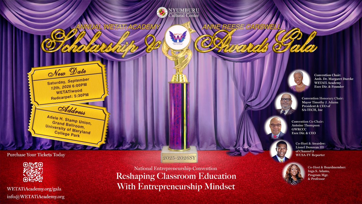 Wetati's tweet photo. New Date! Same Location! Same Mission! But an even greater iMPACT! 💜💙💛

Use the link below to reconfirm your attendance.👇

https://t.co/86sIjlOfL7 https://t.co/9DzGPptdp8