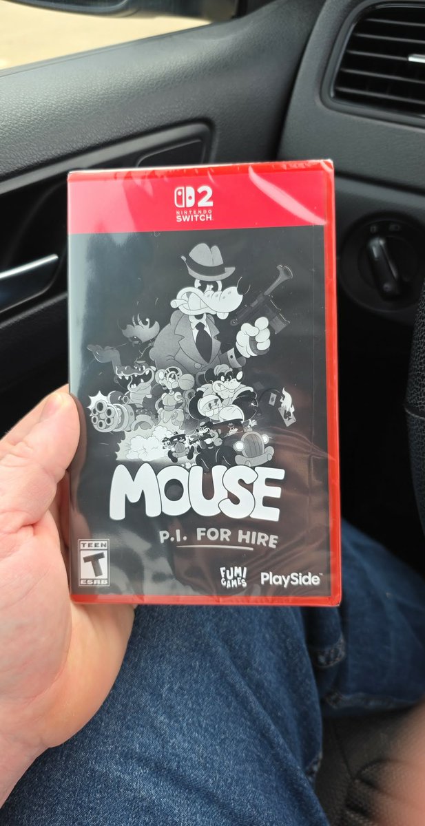 ZombieAnatomist's tweet photo. @mousethegame Picked my copy up this morning. Thank you for making a full on cart game for switch 2. I will always support physical distribution of games. https://t.co/jU5KuZZ7Of