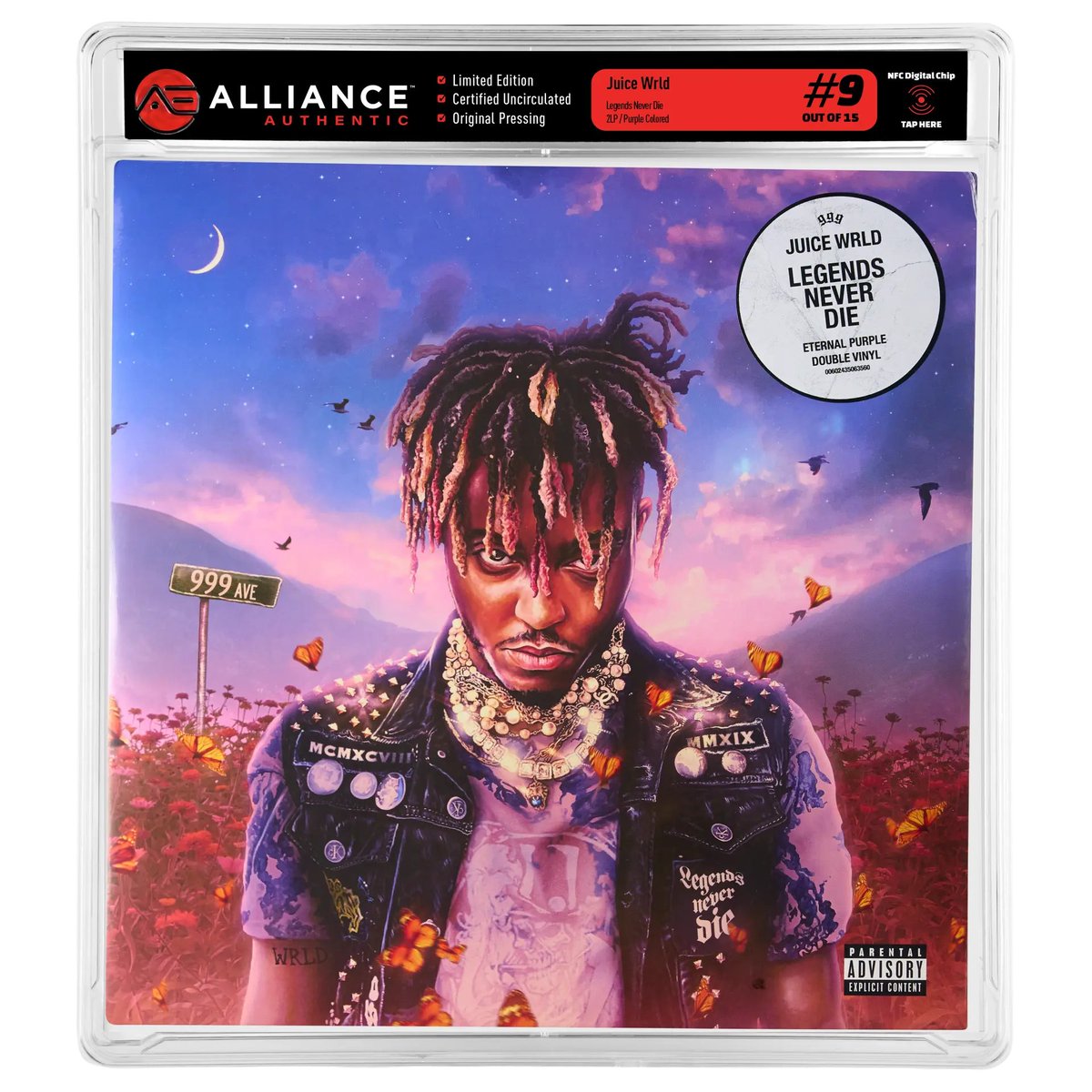 AllianceAuth's tweet photo. It’s been 6 years since ‘Legends Never Die’ dropped, Juice WRLD’s first posthumous album.

We preserved 15 copies of the Eternal Purple LP. Uncirculated, NFC-secured, and numbered, straight from the source to you.

https://t.co/tFuqe650xn https://t.co/cDcr1CqBwV