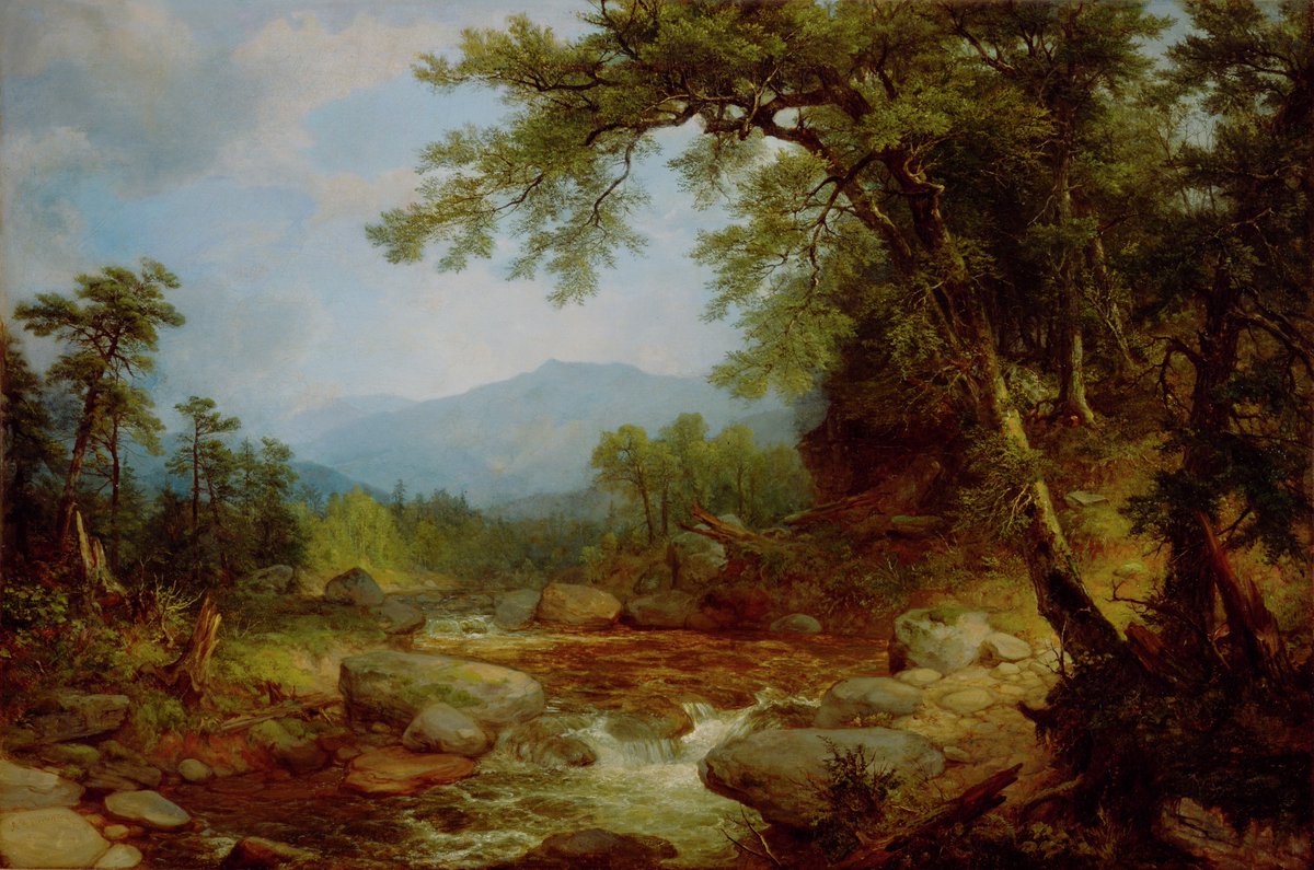 Tcolegoat's tweet photo. "Monument Mountain, Berkshires" - Asher B. Durand (1850) https://t.co/BS1n5qC2sz