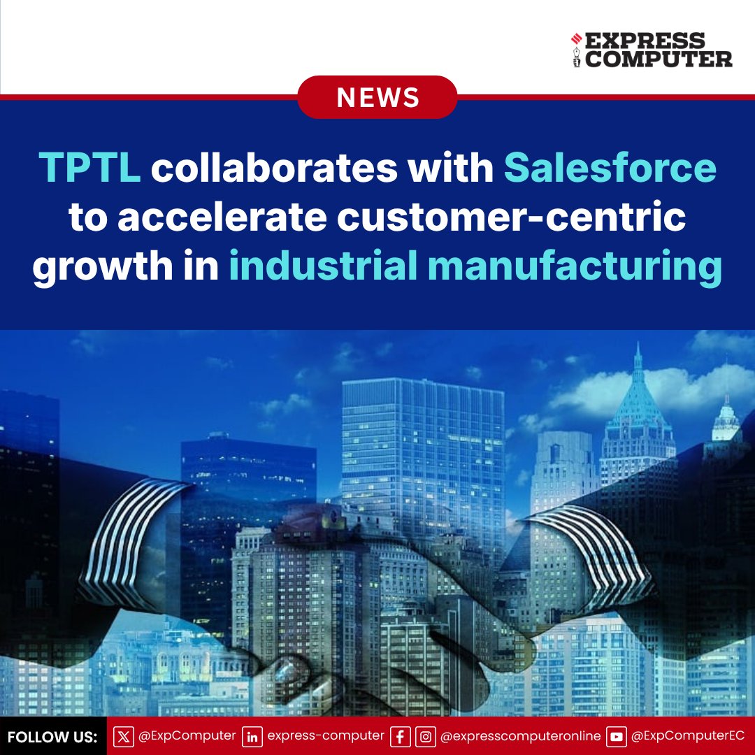 ExpComputer's tweet photo. #TPTL collaborates with #Salesforce to accelerate customer-centric growth in industrial #manufacturing - https://t.co/JMepjGVRBc | #technews #technology #futuretech #AI https://t.co/DkIVGvSK7v