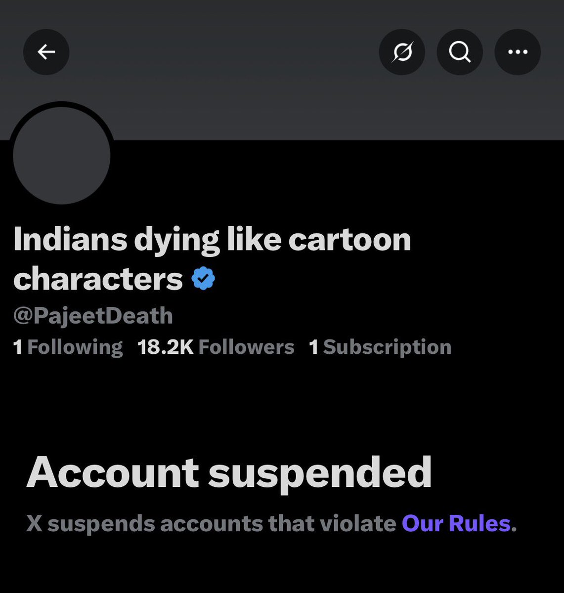 PaleExposed's tweet photo. Mission accomplished his account got suspended. https://t.co/Iju0jb9JSc