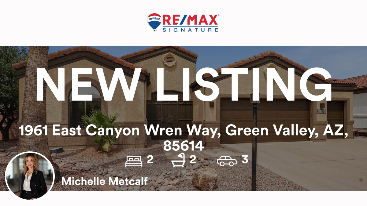 realemma6448's tweet photo. 🛌 2 🛀 2 🚘 3
📍 1961 East Canyon Wren Way, Green Valley, AZ, 85614

My latest listing on RateMyAgent.
Associate Broker BR645330000
https://t.co/54U0932XgK

...
#ratemyagent #realestate #REMAX_Signature__Green_Valley https://t.co/r9LVZgccJU