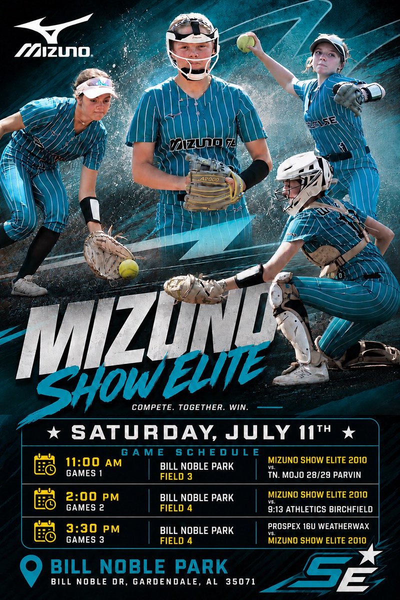 abbeasley27's tweet photo. Picking up with an awesome Mizuno SE team this weekend in the Heart of Dixie Tournament. Can’t wait! Schedule ⬇️⬇️ https://t.co/FDWMZG3Jq3