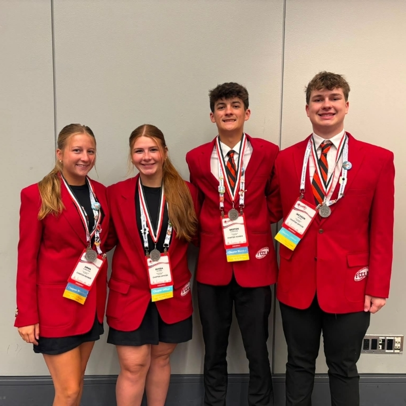 NorthShelbyHS's tweet photo. Congratulations to Emma Christine, Alyssa Flores, Weston Christine, and Jack Hicks for earning a Silver at the National FCCLA Convention for Parli!
#WeAreNS #IAmARaider https://t.co/U9aOpG12zs