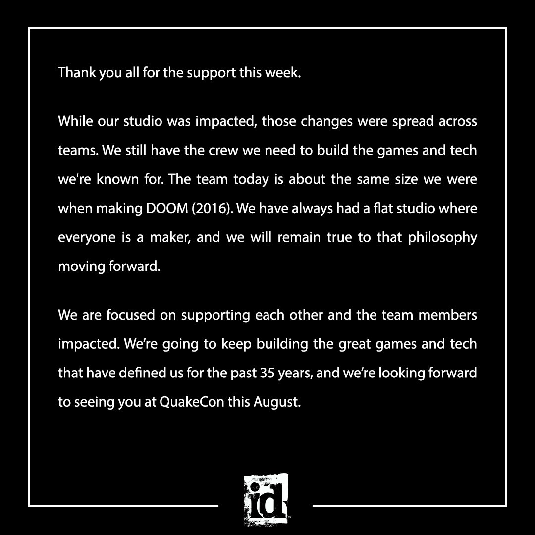 RinoTheBouncer's tweet photo. Message from id Software🚀 https://t.co/tx8szq15kl