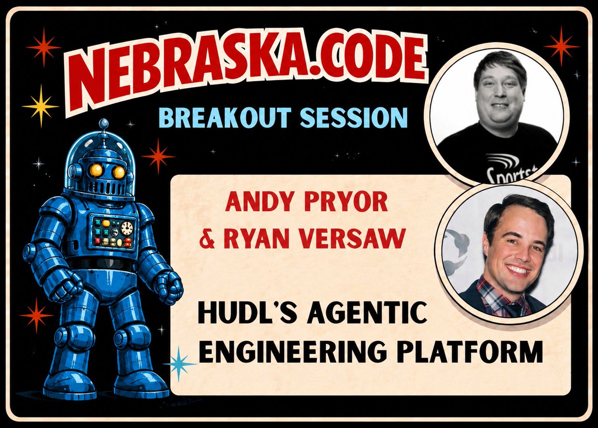 ConferenceNE's tweet photo. Learn how @Hudl is building scalable, trustworthy #AI experiences through platform engineering, shared services, and developer-first design.

Don't miss Andy Pryor and Ryan Versaw at Nebraska.Code()!

🎟️ https://t.co/YfMDImPqlP

#PlatformEngineering #DeveloperExperience #Tech https://t.co/UX1GkIxOsW