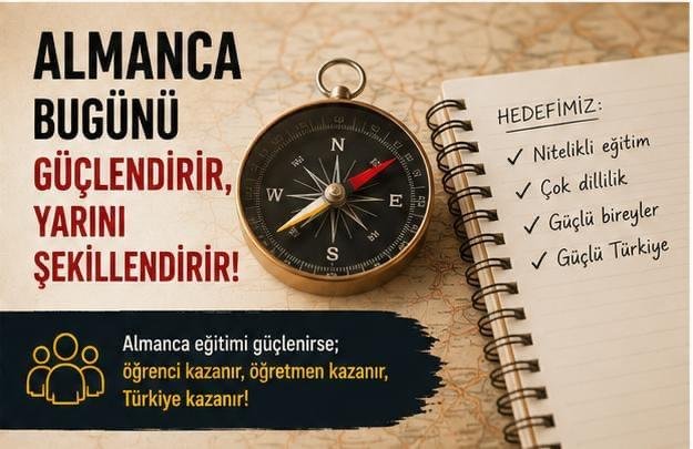 ImmerDeutsch22's tweet photo. Öğrencilerimizin dünyayı yalnızca tercümelerden değil, kendi okuyabildikleri kaynaklardan tanımaları büyük bir kazanımdır. Almanca öğretimi bu imkânı güçlendiren önemli alanlardan biridir.
@pervinkaplancom @nurancakmakci @edipuzen 
#AlmancaZorunluOlsun https://t.co/z0HNDblcmn