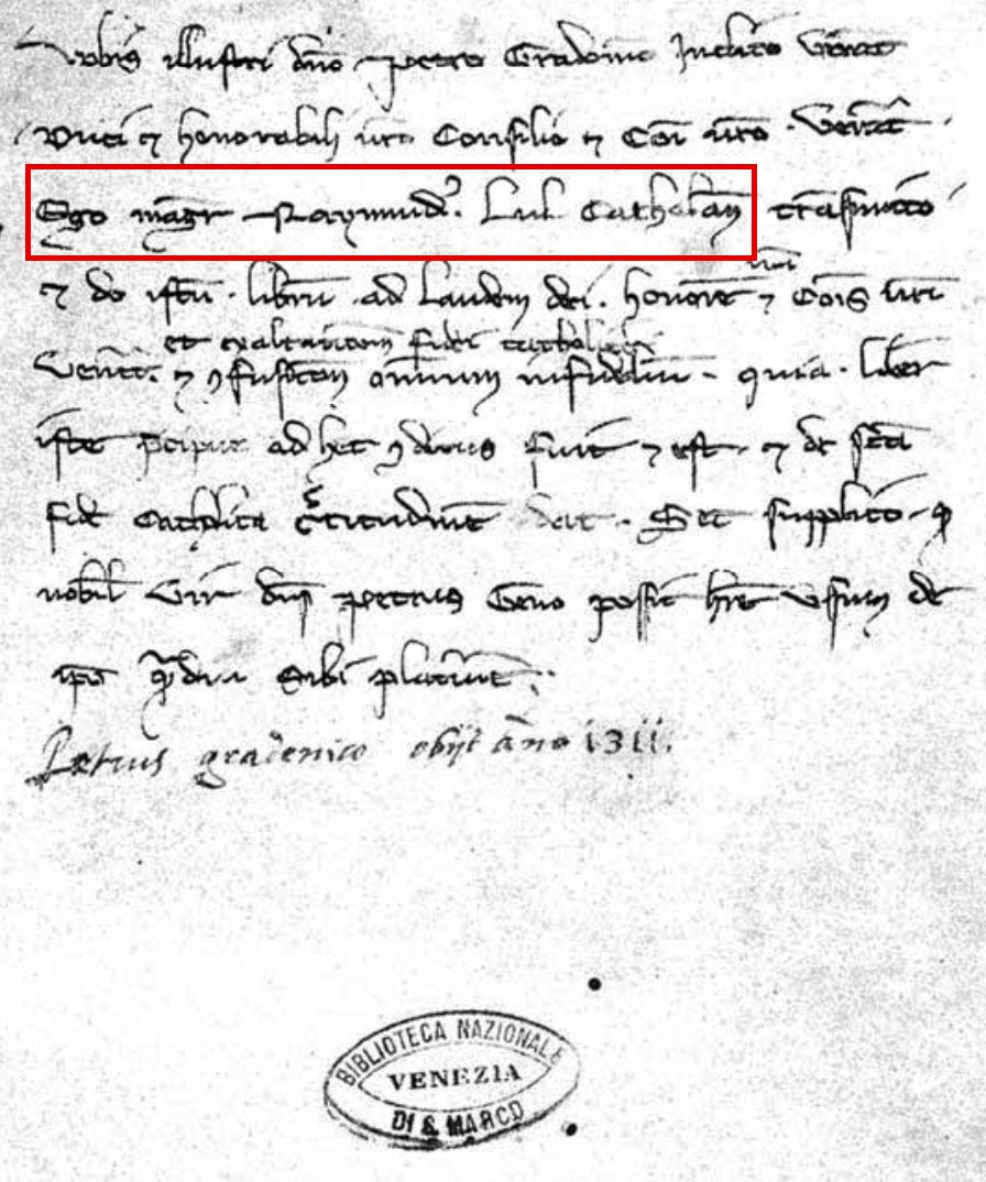 M_Manubens's tweet photo. de la mà del propi Llull: CATHALAN https://t.co/RLf3jdsalz