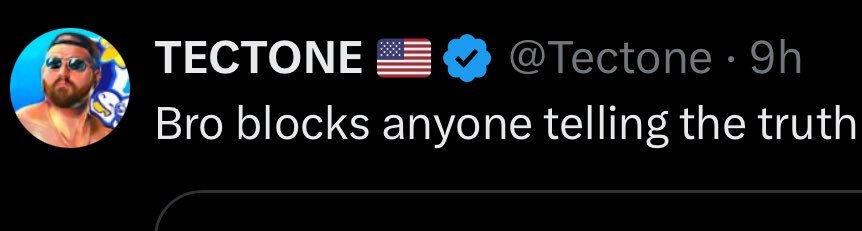 wokegirlwhoo's tweet photo. tectone blocks anyone telling the truth https://t.co/PiDLPFllQr