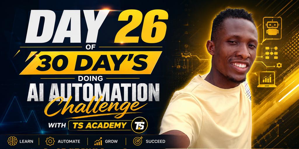 Onyezeone_1's tweet photo. Day26/30 AI & Automation Challenge, Grateful to @TechSphereAcad for this amazing journey. Every lesson is expanding my knowledge, sharpening my skills and bringing me closer to my goals in AI & Automation. #30DayOfTech
#LearninigWithTS 26 days down,4 to go #Day26 #fyp #technology https://t.co/guKihEnoEO