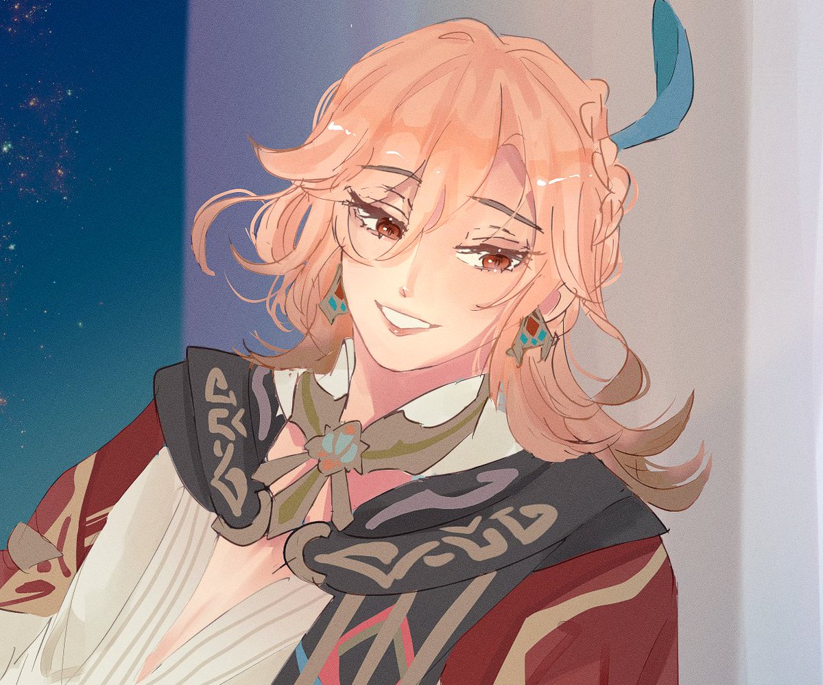 IMAIZ00MY's tweet photo. i've drawn kaveh for his birthday every year since his release from 2023-2026 and i've given him the same grin each time LOL https://t.co/g5N5crlM8g