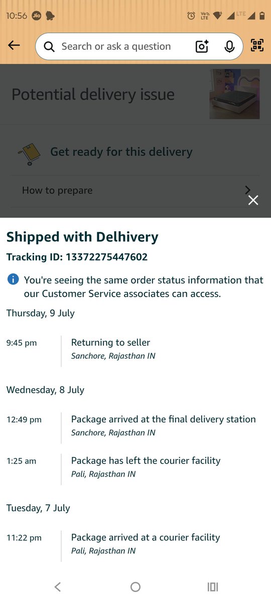 BRBarwal's tweet photo. @AmazonInHelp, order  402-8345769-2370744 was autoreturned by Delhivery courier due to transit damage. It wasn't my fault at all. I lost a huge festival/bank discount because of this.I want the same product at the same discounted price ₹3,247 Please resolve this and match price https://t.co/dcA1TGDEMk