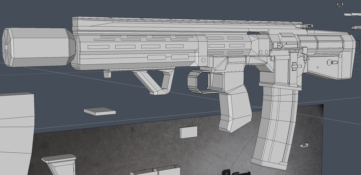 Xx7ExX's tweet photo. #gun  #3dmodeling 

bullpup ar wip https://t.co/DPEQe6oSaR