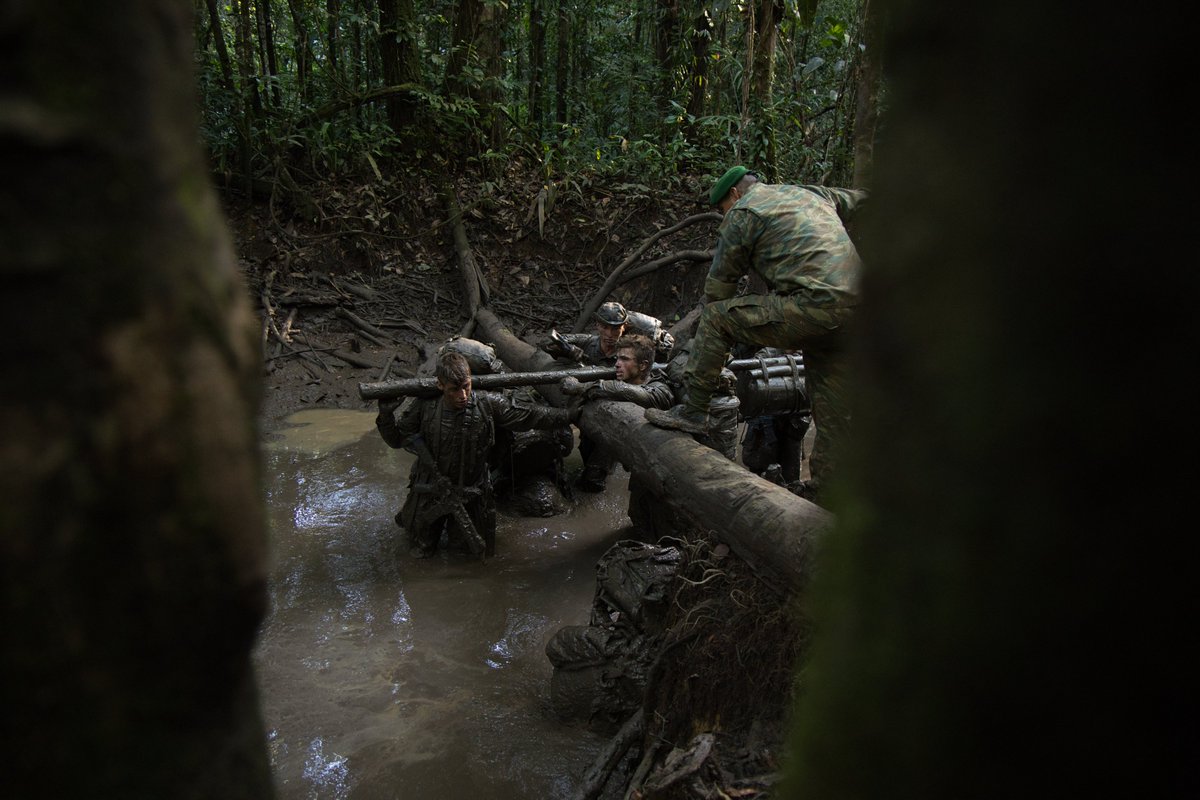 Chefdecorps3REI's tweet photo. 🌿Pendant 2 semaines, les élèves officiers du 3ᵉ bataillon de @SaintCyrCoet ont suivi le stage d'aguerrissement du #CEFE. Vie et survie en jungle, franchissements, autonomie… Une formation exigeante à la hauteur de leurs futures responsabilités de chef.
#Formation #Leadership https://t.co/TiTsukYAbr